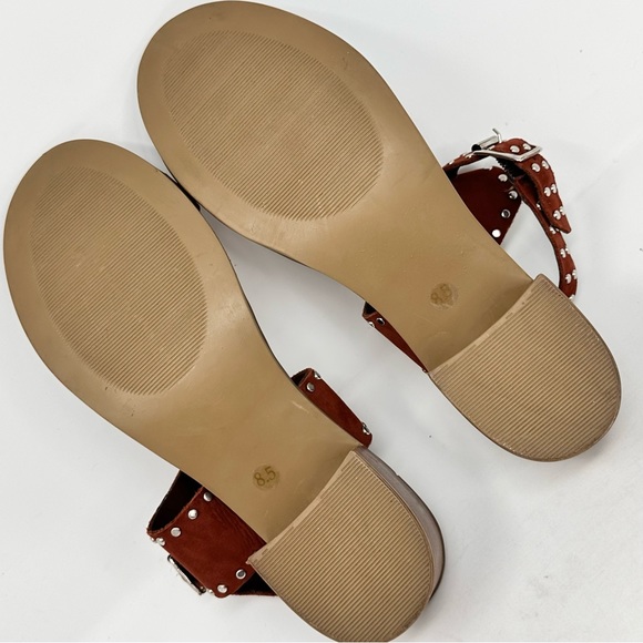 Steve Madden Gila Womens Leather Studded Open Toe Ankle Strap Sandal - Picture 11 of 11